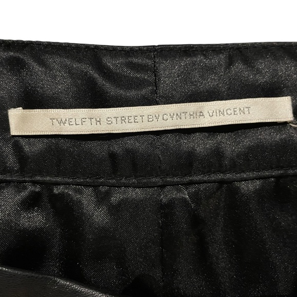 COPY - Twelfth Street by Cynthia Vincent lambskin black real leather shorts 8 s… - Picture 5 of 11